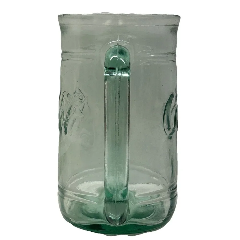 Vintage Coca-Cola Coke Green Glass‎ Stein Mug With Handle